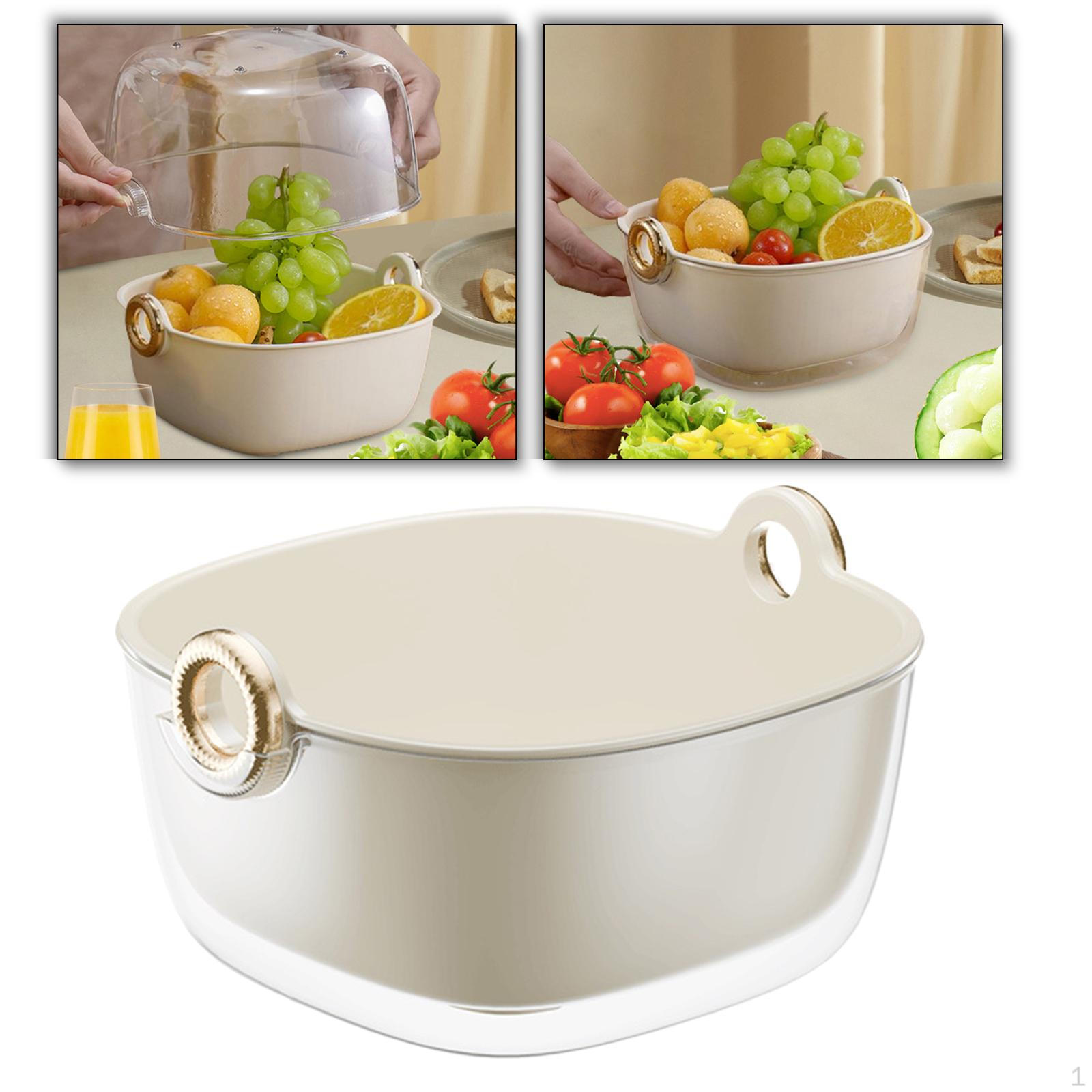 

Vegetable Washing Basket Drain with Handle Mixing Multipurpose Storage Food Strainer Kitchen абрикосовий