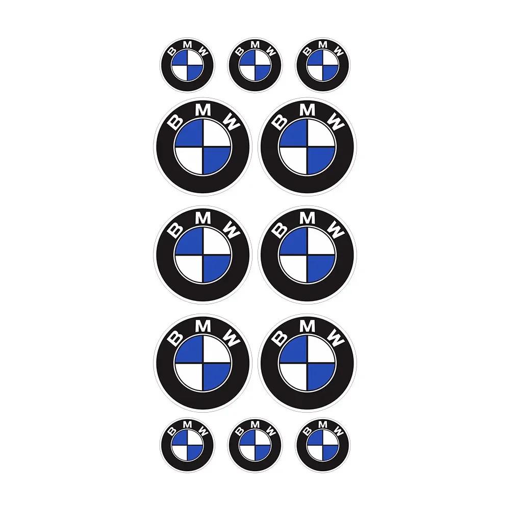 BMW Pegatina Reflectante Impermeable Redonda 3D con Logo de Coche para Decoración de Motocicleta de Carreras S1000 RR R1250 GS Pegatina Suave