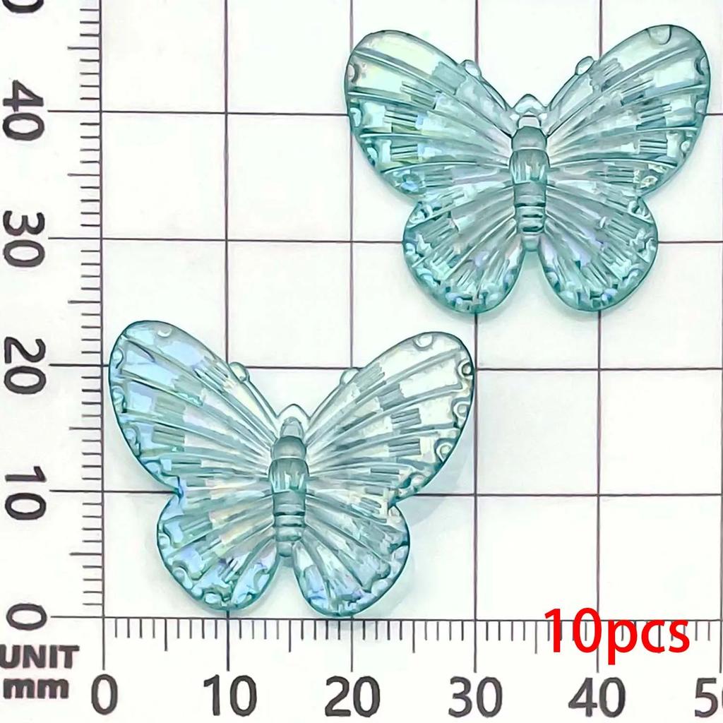 10/12pcs 22*30mm Colorful Butterfly Charms Acrylic Pendants for DIY Bracelet Necklace Earrings Jewelry Making Accessories