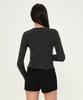 MUSINSA STANDARD WOMAN Women'S Ribbed Slim Round Neck Zip-Up [Dark Gray]
