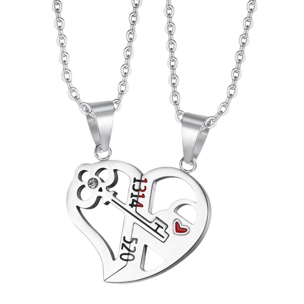 Personalized Design Pendant Necklace Titanium Steel Heart Shape Necklace  Couple Accessories