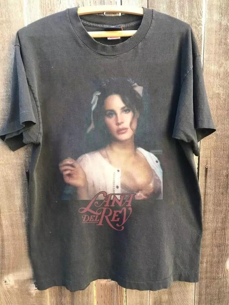 Футболка Lana Del Rey Lana Del Rey Угольный Хлопок Унисекс Футболка с принтом S5XL Унисекс Футболка L