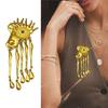 Eye Catching Oversized Devil's Eye Brooch Pin Fashionable Statement Jewellery With Delicate Fringe Detailing
