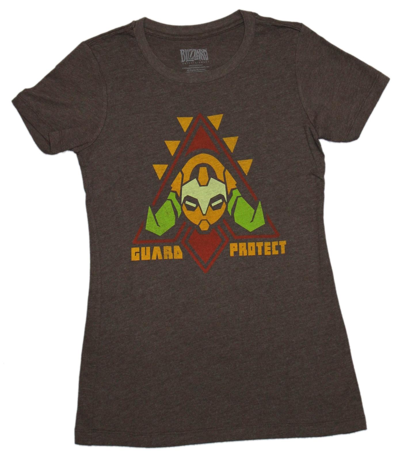 Overwatch Girls Juniors T-Shirt - Orisa Guard Protect Symbol On Back Girls XXL