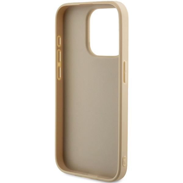 Guess Guhcp15Lpsairsd Iphone 15 Pro 6.1 Złoty/Gold Hardcase Saffiano Iridescent Script
