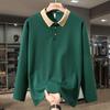 Plus Size 5XL-13XL Autumn Oversize POLO Long Sleeve Tops for Men Pullovers Casual Men's Sweatshirts