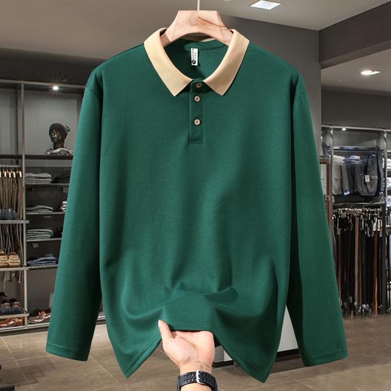 Plus Size 5XL-13XL Autumn Oversize POLO Long Sleeve Tops for Men Pullovers Casual Men's Sweatshirts