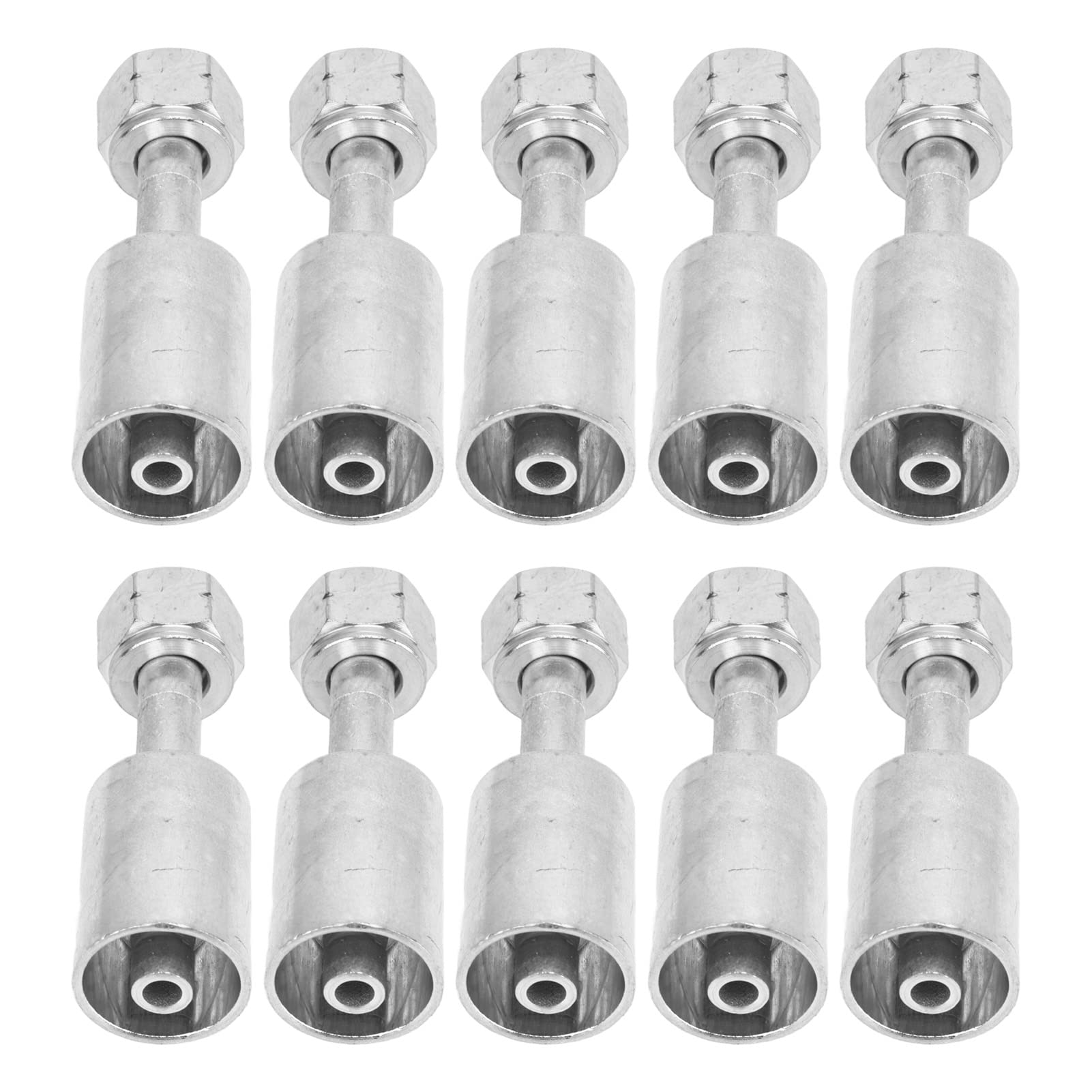 

Huten Автомобильный Шланговый Соединитель, 10 Высокопрочных Алюминиевых Фитингов для Шлангов R134 AC Под Углом 180 Градусов для Легковых и Грузовых Автомобилей 20 mm / 0.79 inch серебряный