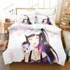 Hana Yomeguri Bedding Set Single Twin Full Queen King Size Bed Set Adult Kid Bedroom Duvet Cover Sets Kawaii Anime Bed Sheet Set
