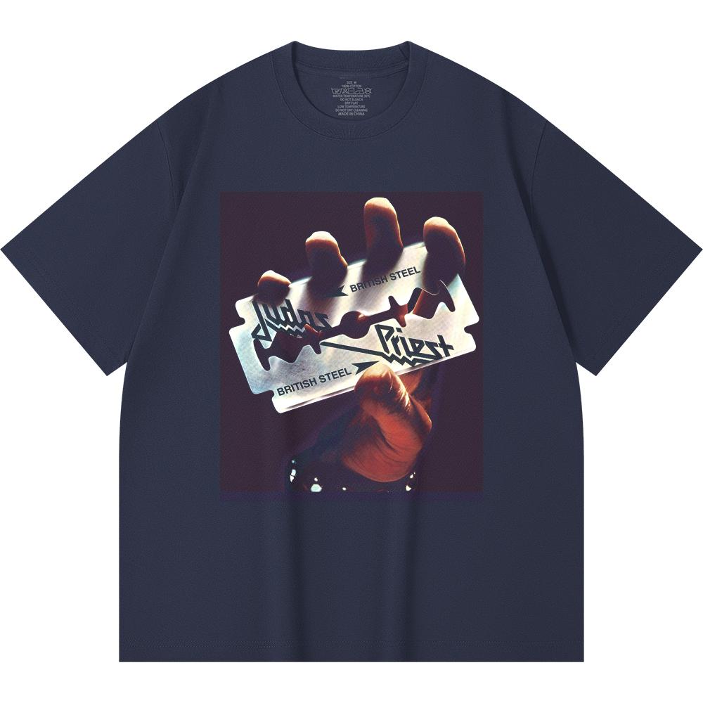 230 Gsm 100% Cotton Heavy Metal T-Shirt  Rock Band Popular Music Print Unisex Heavy Cotton T Shirt