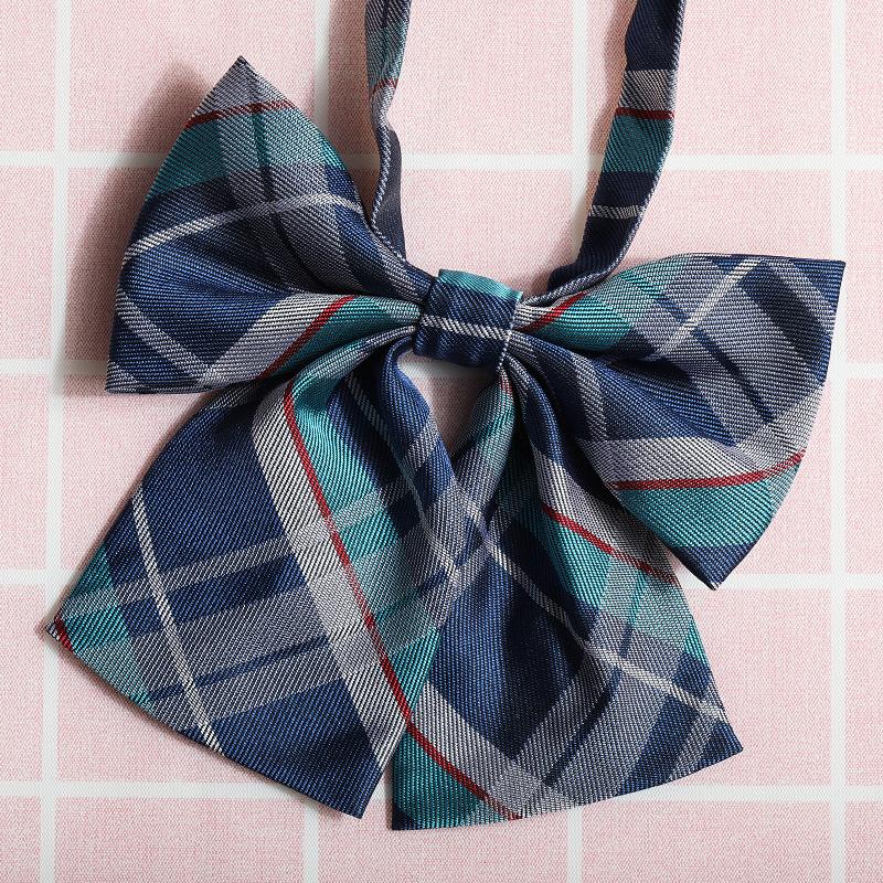 Jk Japanese Plaid Korean Version Of Collar Flower Graduate Female Collar Flower College Wind Streamer Jk Bow Shirt Accessories Sailor Suit