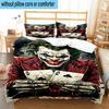 3PCS Cool clown Pattern 3pcs Bedding,Including 3PCS Duvet Cover And 2pcs Pillowcases Perfect for Christmas,Ideal for Bedroom, Dormitory