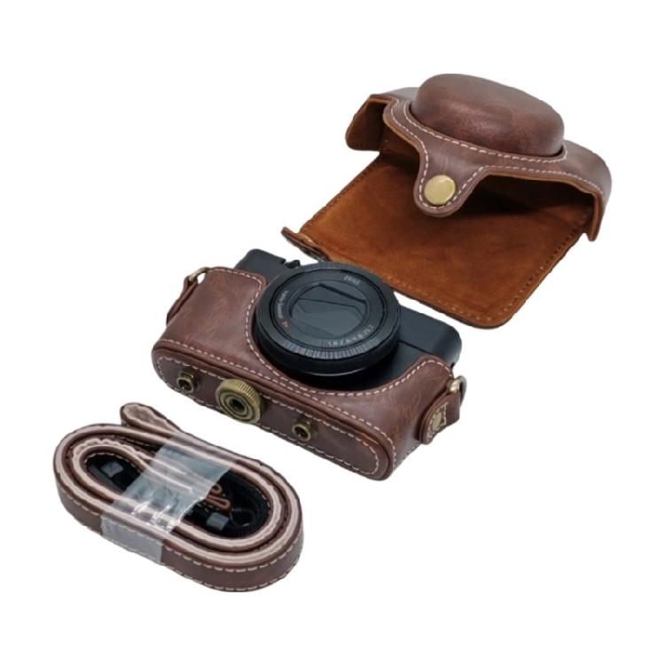 Borsa Retro Resistente all'Acqua in Pelle PU per Fotocamera RX100 con Esterno Antigraffio e Interno Morbido