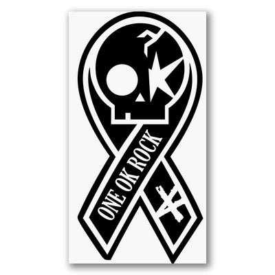 Only the Image Remains Ribbon Sticker M OK Black 005B - "ONE ROCK"