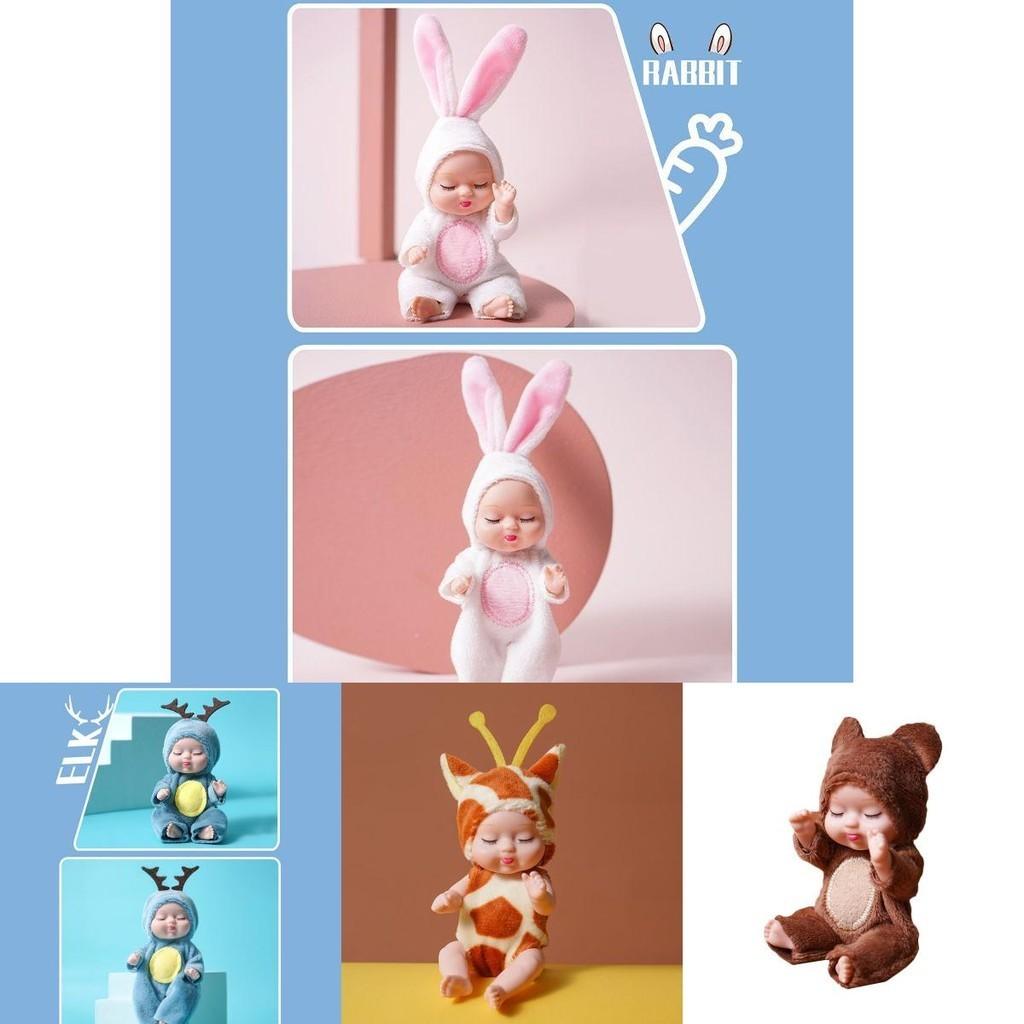 Handgefertigte lebensechte schlafende Neugeborenen-Babypuppe mit drehbaren Gliedmaßen**