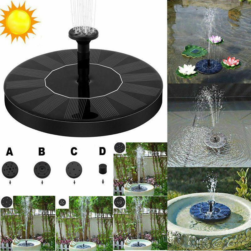 

Bath Fountain Bird Solar Powered Water Pump Floating Outdoor Pond Patio Garden