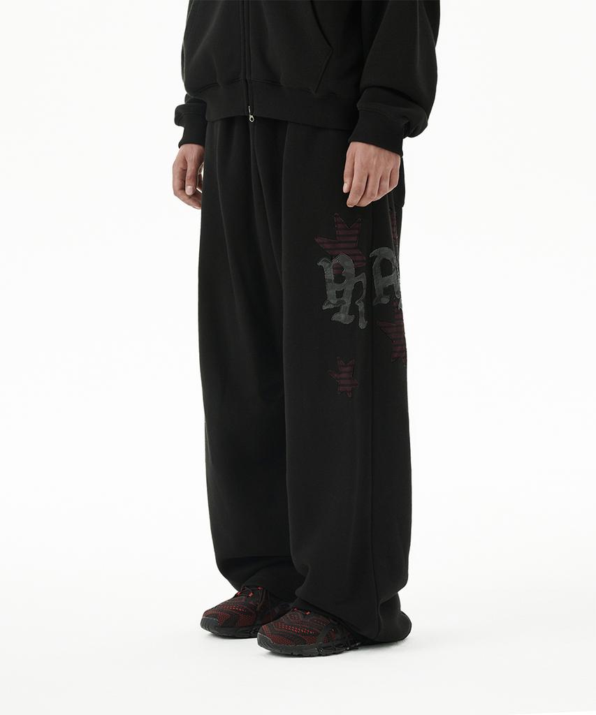 MAHAGRID Pray Applique Sweat Pant Black(Mg2Ffmpa05A)