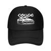 Coupe Car Silhouette Sleek Automotive  Themed Line Art Mesh Baseball Cap