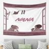 VIKAMA NANA Double Female Master Window View Tapestry Warm Illustration Maze Living Room Background Wall Room Decoration