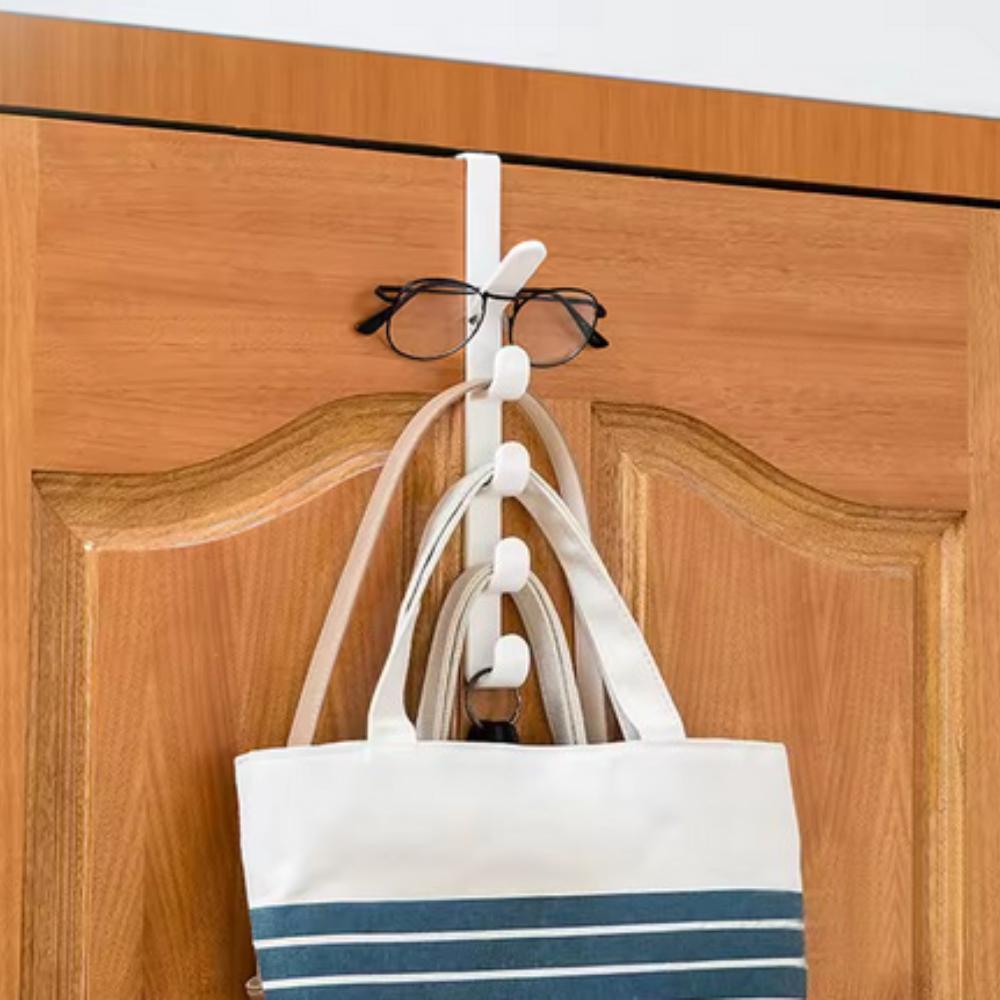 1/2/3/4PCS No Punch Door Hanging Behind Bedroom Door Hanging Strong Coat And Hat Rack Storage Rack Bathroom Clothes Hanger