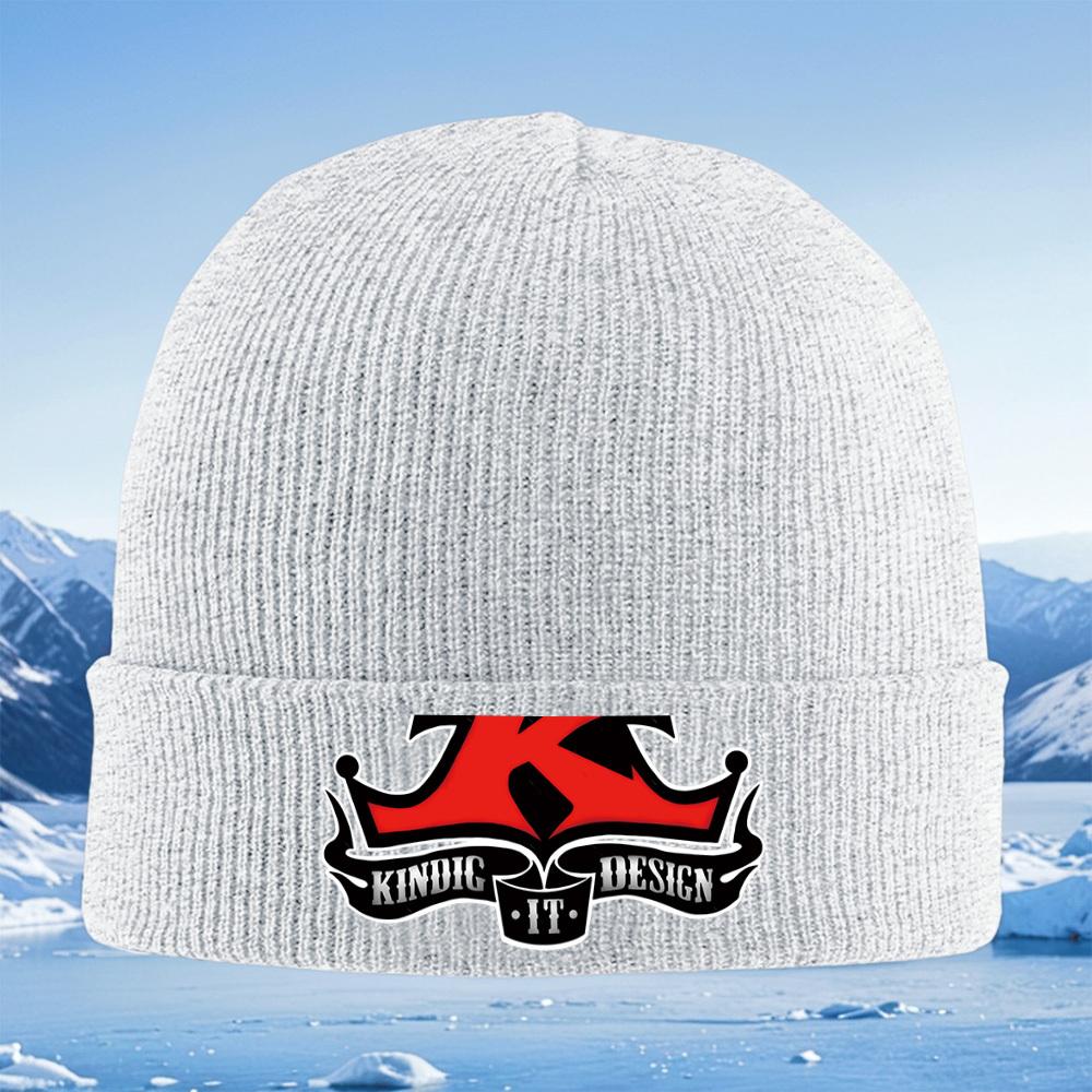 Bold letter design elements. Text kind. Men Women Unisex Knitted Hat Beanie Pullover Cap Winter Thermal Warm Christmas Outdoor C