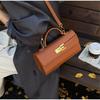 Women's Brand Luxury Lock Bag Retro Trendy Crossbody Bag Large Capacity Square Handbag Flip-top Commuter Bag Casual Shoulder Bag