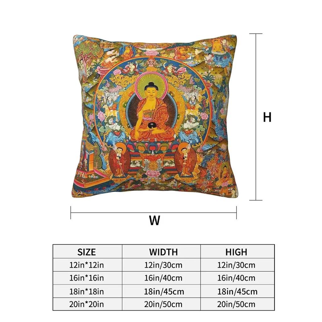 Tantric Buddhist Deity Buddhism God Buddha 2 Pcs Square Pillowcase Pillow Cover Cushion Throw Pillow For Home Car