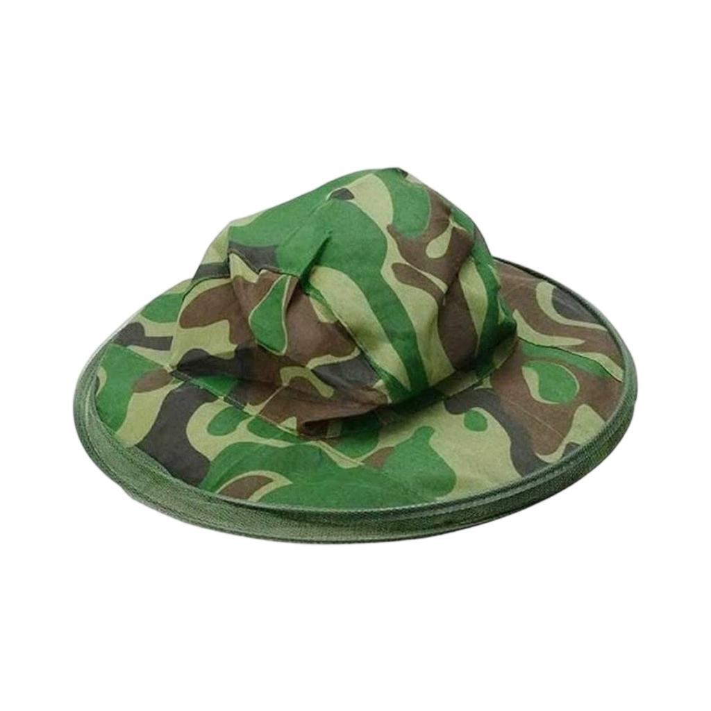 Insect Mesh Fishing Caps Mosquito Head Net Camouflage Bee Hat Outdoor Face Cover Sun for Beekeeping Hiking