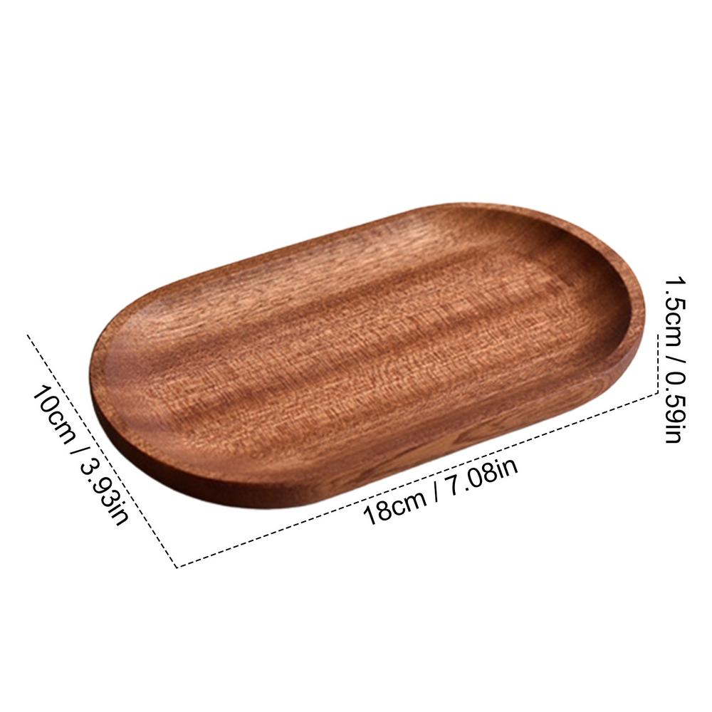 

Wood Serving Platter Oval Wooden Decorative Serving Tray Natural Wood Counter Tray for Restaurant Home Coffee Shop Work