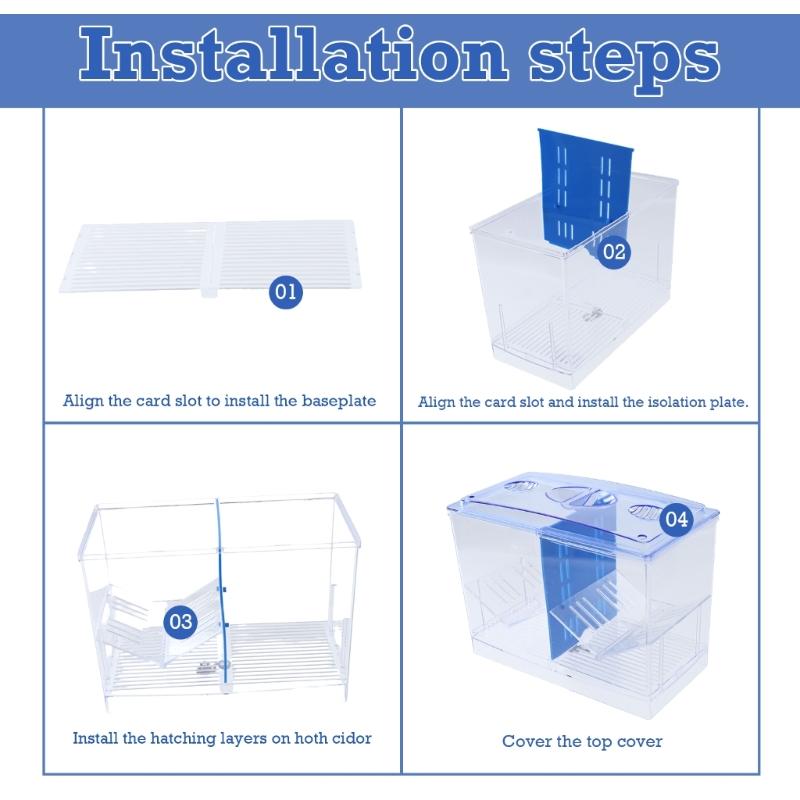 Aquarium Breeder Box for FishTank Breeding Incubator Small Fish Hatchery Fish Spawning Box Separation Tanks