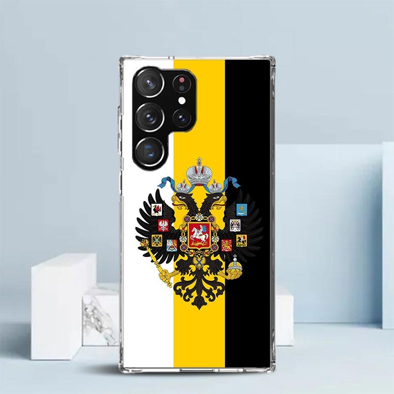 

Russia Russian Flags Emblem Phone Case For Samsung Galaxy S24 S25 Edge S26 Ultra S22 S23 Plus S21 + S20 FE Soft TPU Back Cover G Samsung S23 FE