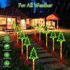 5PC/set Solar Candy Christmas Tree Ground Plug Lights Outdoor Waterproof Lawn Lamp LED Decoration Garden Lights For Christmas