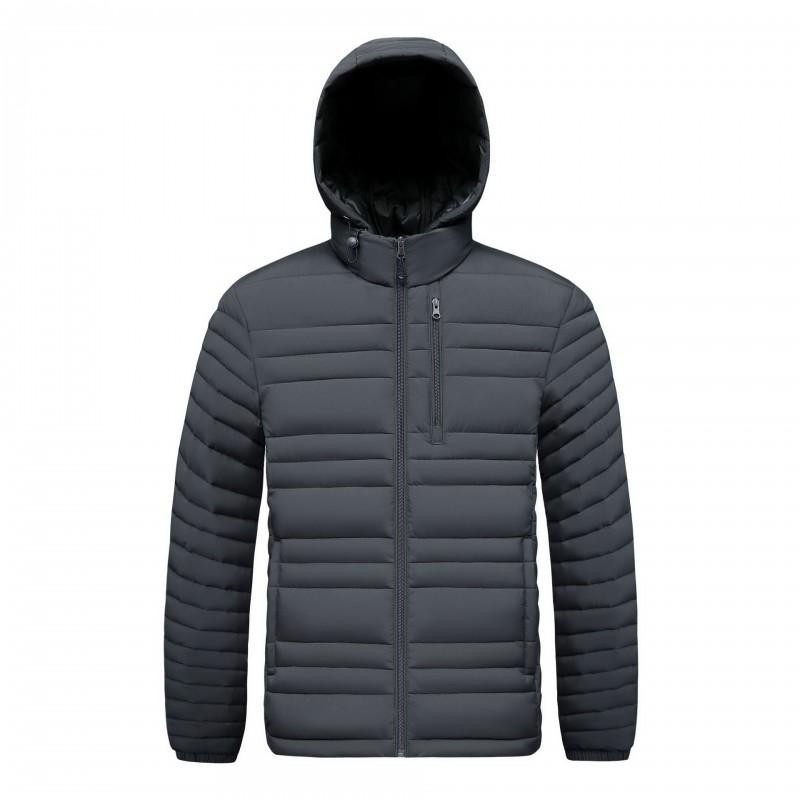 Mens Removable Hood Lightweight Warm Puffer Cotton Coat Casual Winter Outerwear
