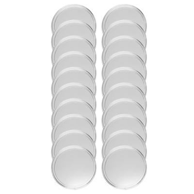 Set of 20 Clear Round Coin Capsules Holders Storage Case Portable Container Display Including Soft EVA Pads for Coin Safety