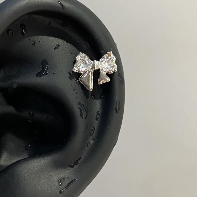 Punk Fashion Titanium Steel Ear Bone Studs: Cool Cochlear Piercing Earrings Collection