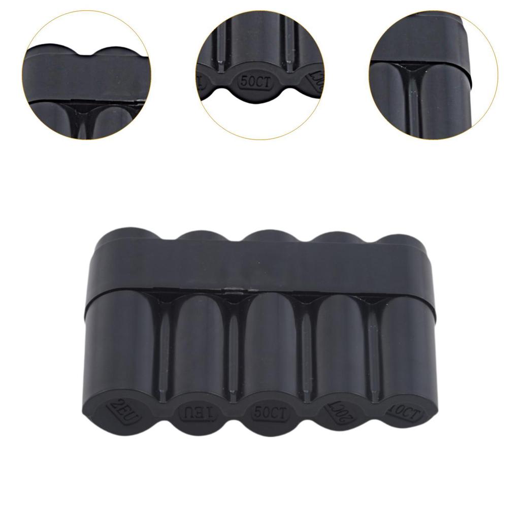 Coins Collection Supplies Spring-loaded Sorting Mechanism 5 Compartments Tube Coin Capsule Coins Holder Coin Storage Dispenser