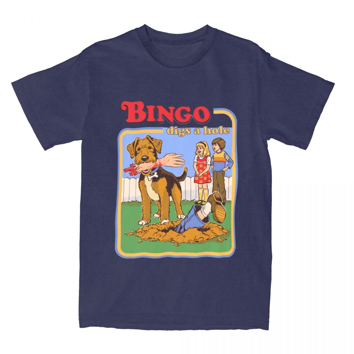 

Мужские и женские винтажные футболки с ужасами и темным искусством Bingo Digs A Hole, потрясающая одежда из 100% хлопка в стиле 80-х годов, юмористическая футболка 3XL