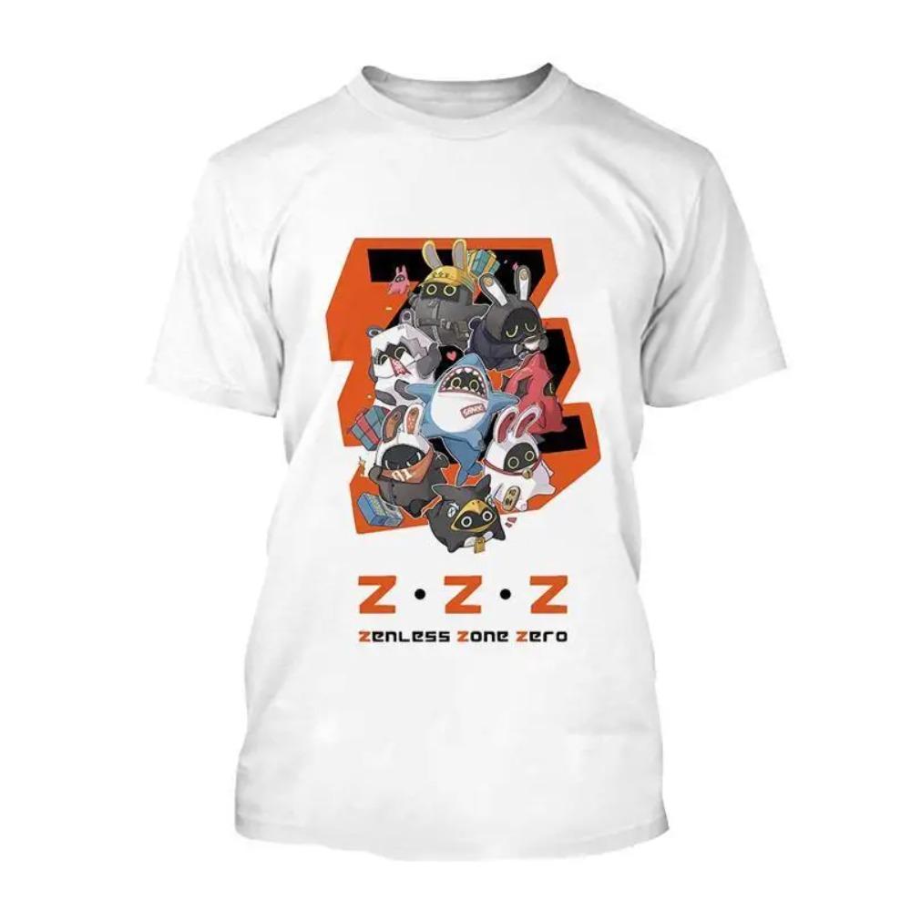 Japanese MiHoYo Game Zenless Zone Zero Printed Short-sleeved Wise Belle Tizen Top Harajuku Style Women's Round Neck T-shirt