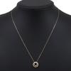 Double Circle Necklace K18 Yellow Gold/diamond 1.6g Women Used