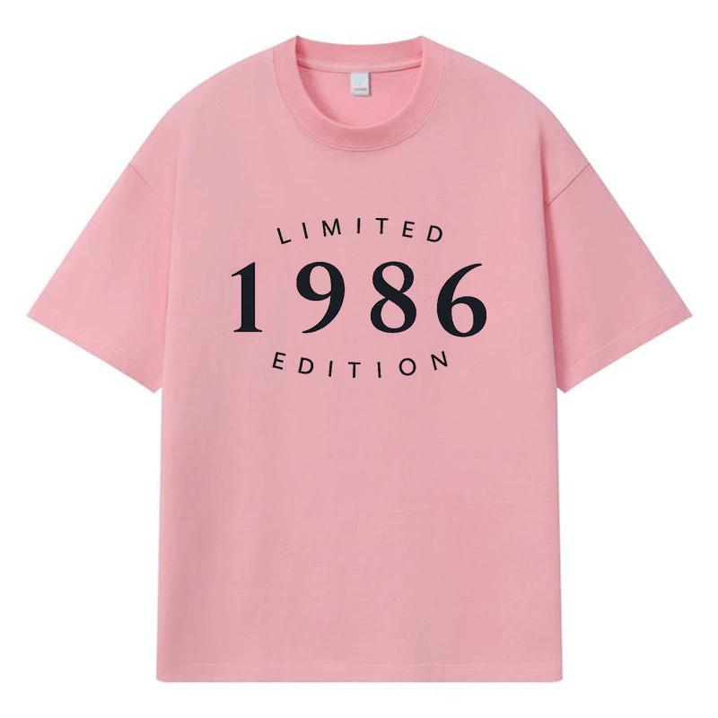 1986 Limited Edition Printed Graphic Streetwear Y2k Harajuku Clothes 100% Cotton T Shirt Casual Oversized Summer Men T-shirt