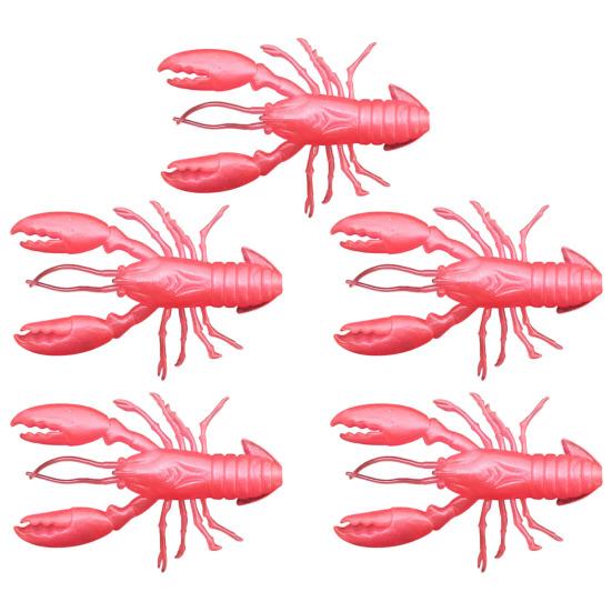 5Pcs Shrimp Fake Baits Artificial Lures Vivid Color Natural Swimming Posture Mini Size Portable Realistic Fishing Lures