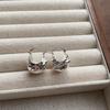 Metal Bag, Earrings, Threaded High-end Personality, Unique, Cool and Simple Earrings.