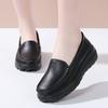 Genuine Leather Women Nurse White Shoes Comfort Women Walking Shoe Breathable Female Flats Footwear Platform Lightweight Slip-On