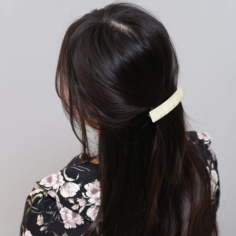 Marble Square Automatic Hairpin (Ivory)