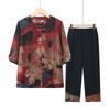 Mid-Aged Women's Summer Seven-Sleeve Outfit Set