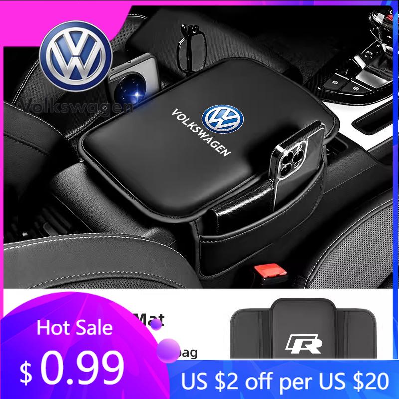 2026 Horké Pro Volkswagen VW Auto Polštářek pod loketní opěrku Podložka pod loketní opěrku Vnitřní úložná taška Příslušenství Pro VW GTI Polo Golf Passat Tiguan