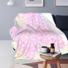 Crescent Moon And Bunny Rainbow Pattern Blankets Throw Blanket Lightweight Throw Blankets for Bedding Throws Bedspread Quilt