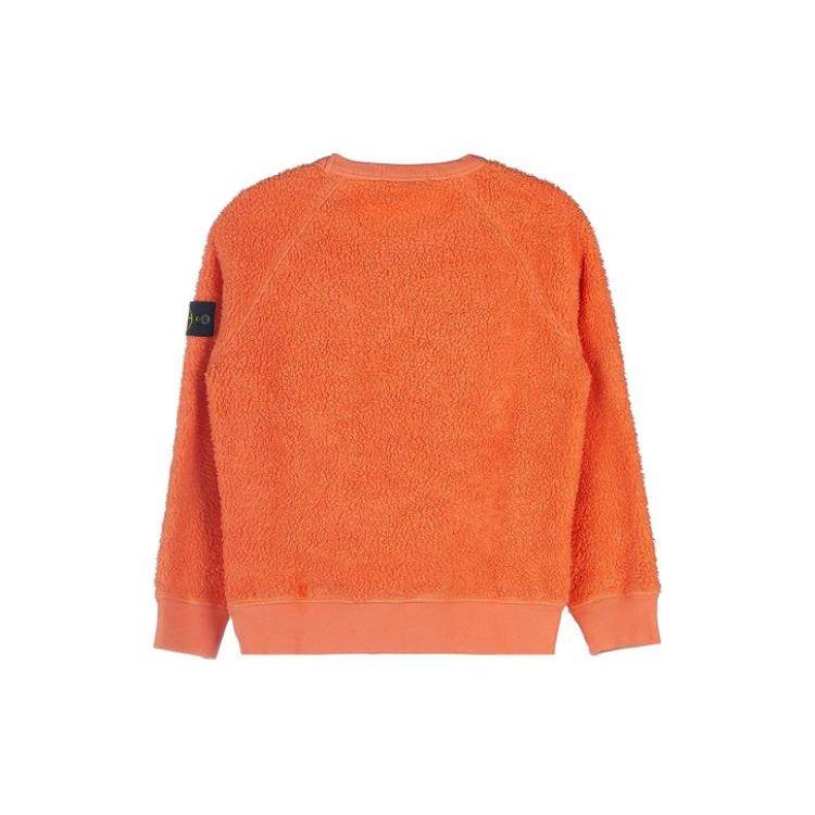 Stone Island Sweatshirt Kids Casual Solid Color Crew Neck Long Sleeve Kids tops Orange 771660143-V0032