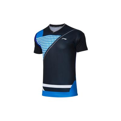 Li Ning Quick-Dry Cool Sweat-Absorbing Color-Block Training T-Shirt Men Tops Black AAYR201-3