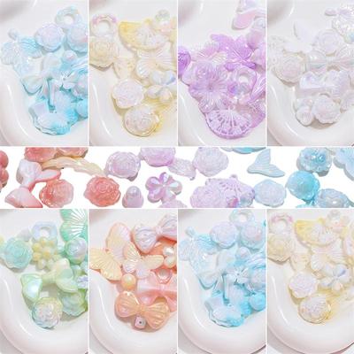 20g/pungă 8-43mm Acrilic Crem Culoare Stil Mixt Mărgele DIY Brățară Colier Cercei Accesorii pentru bijuterii
